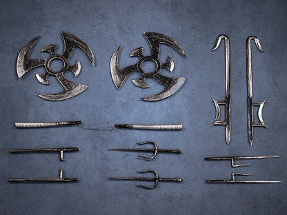 EdStar Studio Undead Ninja Army 1/12 Scale Die-Cast Metal Weapons Set - View 2