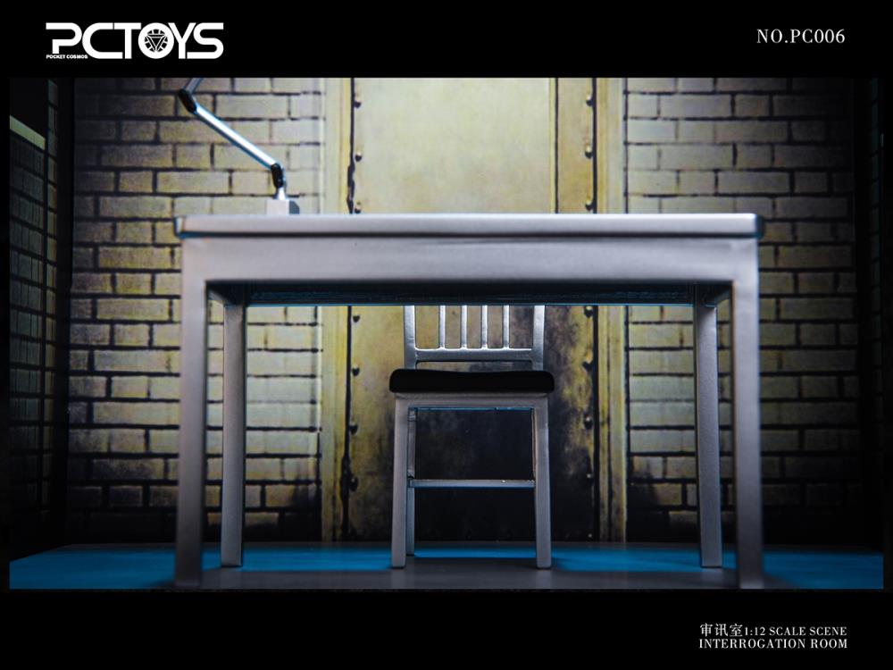 PCToys Interrogation Scene Table & Chair 1/12 Scale Accessory Set (7.87-Inch) - View 8