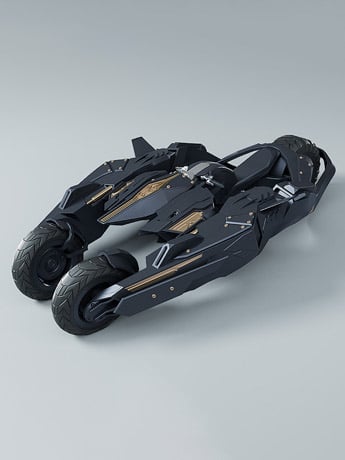 Max Factory Black Rock Shooter Plamax Black Trike Dawn Fall Ver. Model Kit
