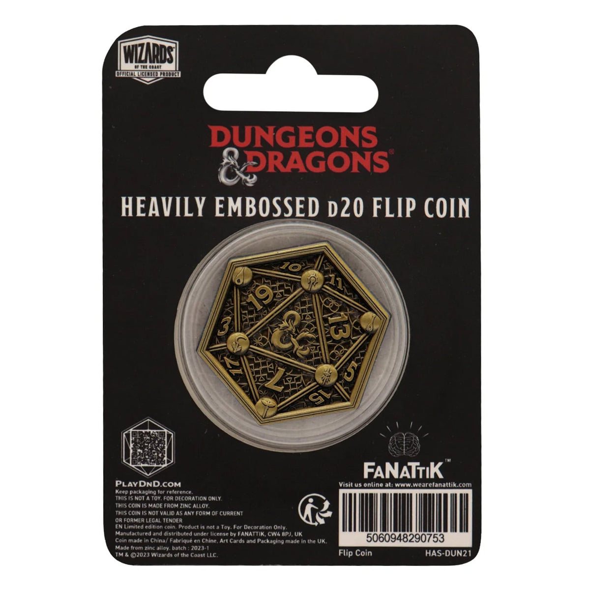 Fanattik Collectibles Dungeons & Dragons Class Cards and D20 Flip Coin Set - View 10