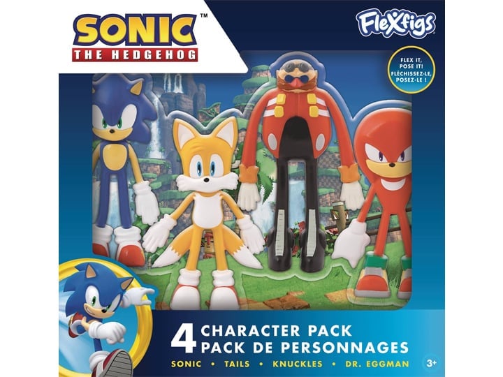 The Canadian Group Sonic the Hedgehog FleXfigs Series 1 Four-Pack with Sonic, Knuckles, Tails, Eggman - View 2