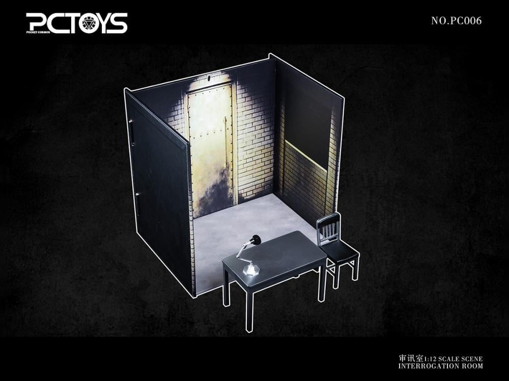 PCToys Interrogation Scene Table & Chair 1/12 Scale Accessory Set (7.87-Inch) - View 7