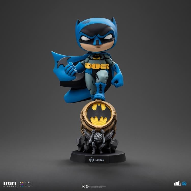 Iron Studios MiniCo DC Comics Batman on Bat-Signal (Blue Variant) Figure - View 3