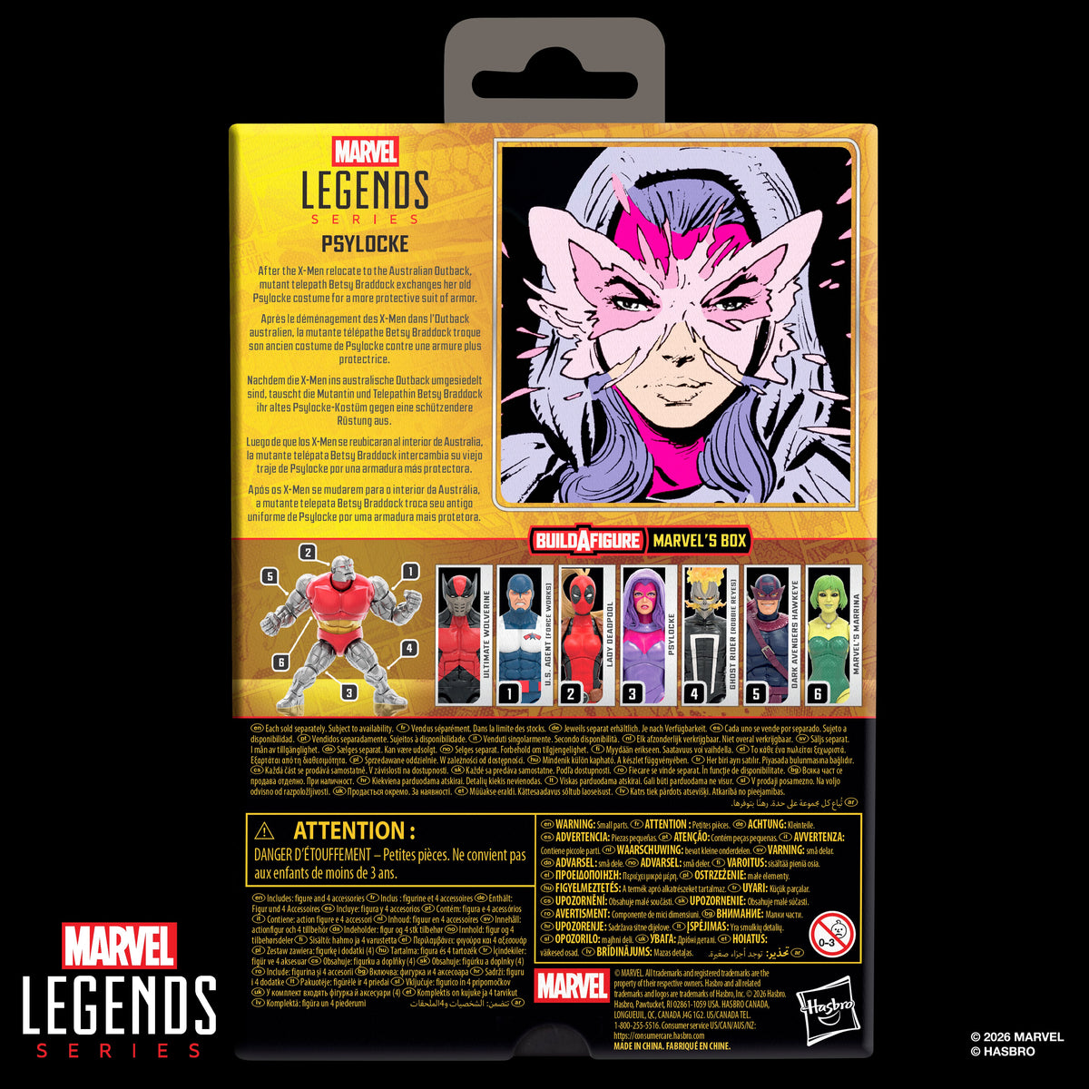 Hasbro Marvel Legends X-Men Psylocke Action Figure (Marvel's Box BAF) - View 13