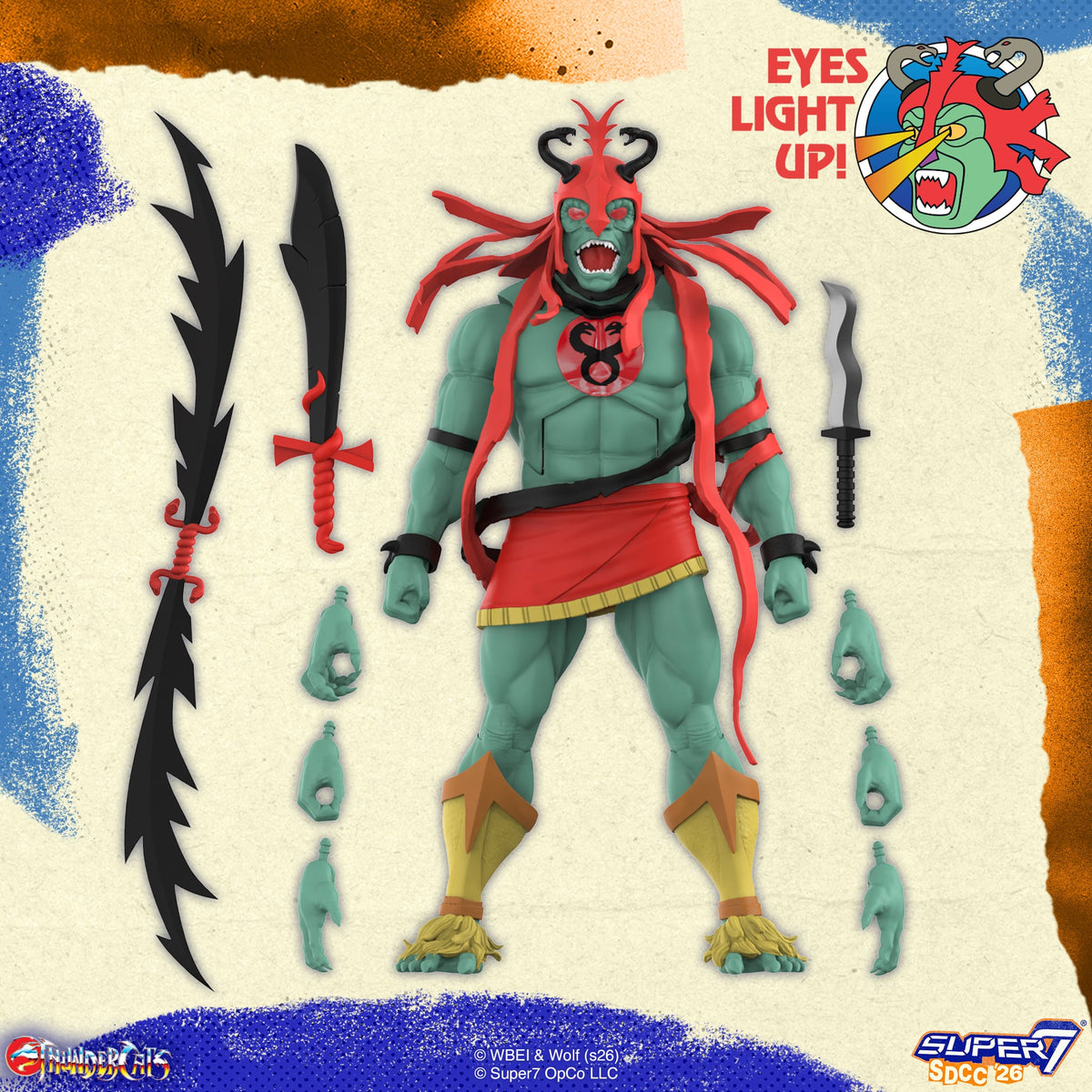 Super7 ThunderCats Ultimates! Mumm-Ra (LED Lightup) SDCC 2026 Exclusive Action Figure - View 5