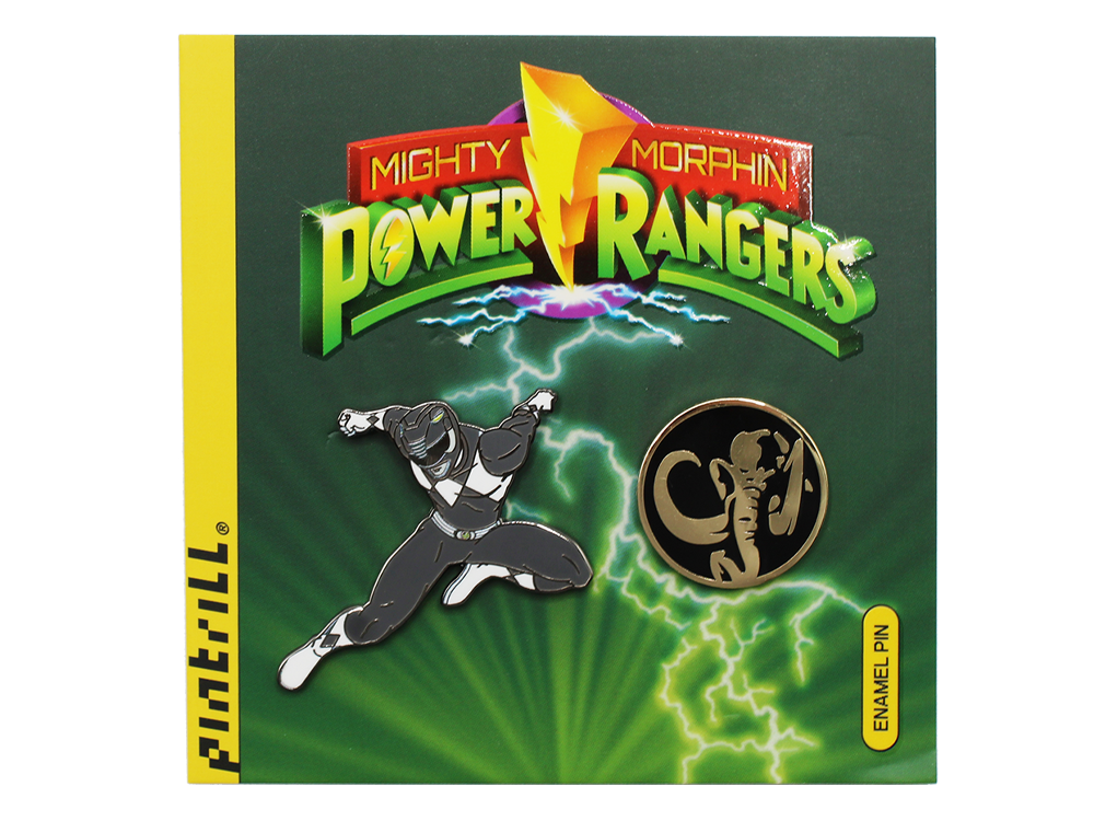 Pintrill Collectibles Mighty Morphin Power Rangers Black Ranger Enamel Pin Set