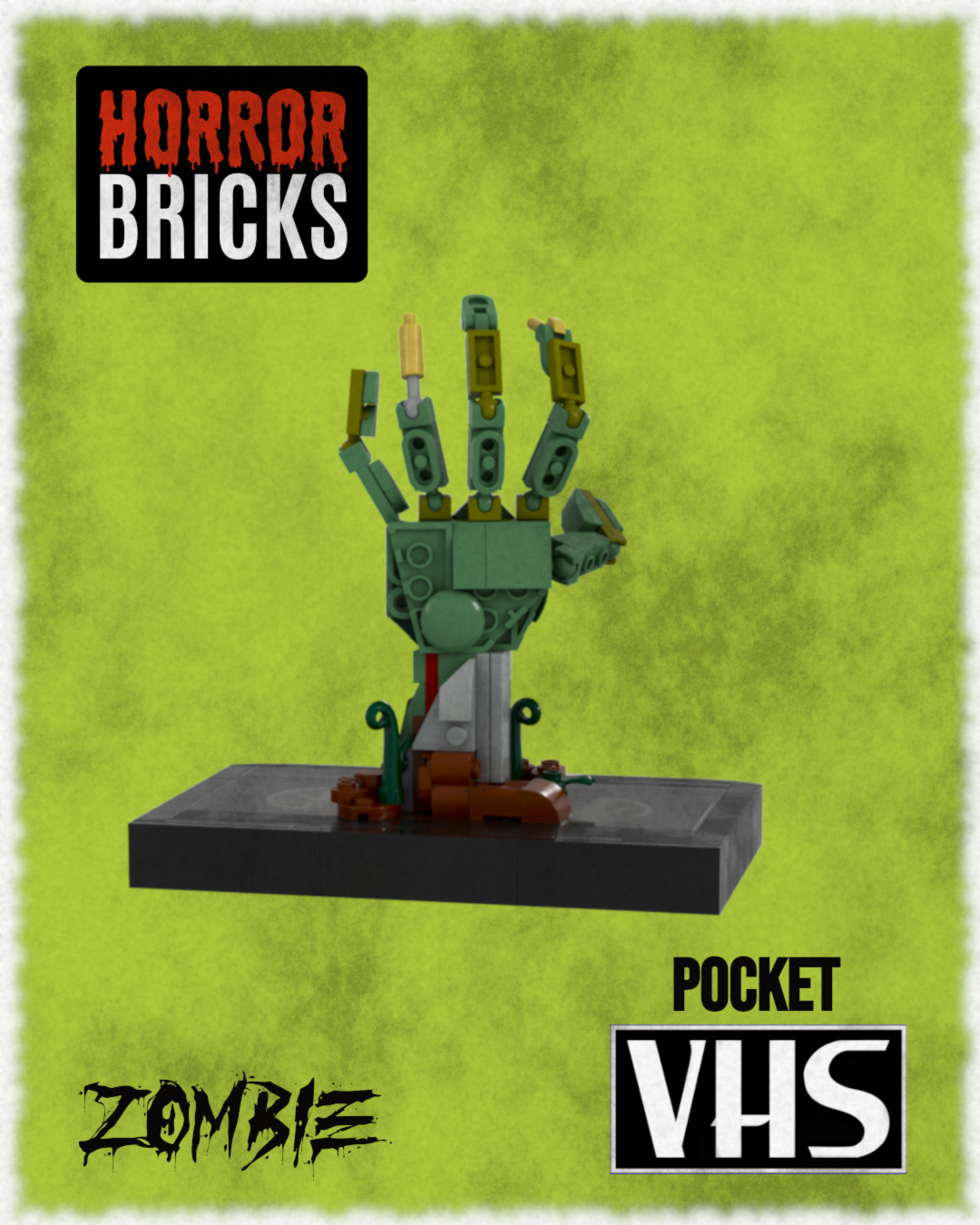 Horror Bricks Zombie Collector Brick Pocket VHS #2 Block Set, 5.5-Inch - View 4