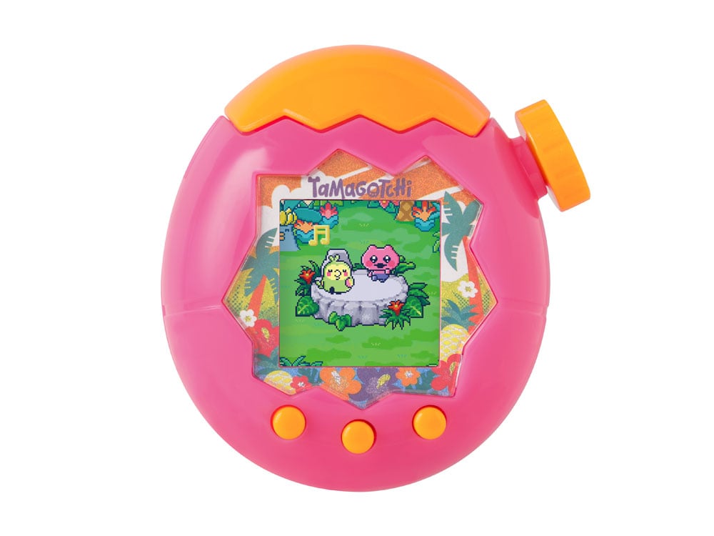 Bandai Tamagotchi Paradise (Orange Tropics) Plastic Virtual Pet, 3-Inch - View 2