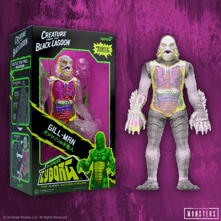 Super7 Universal Monsters Super Cyborg Creature from the Black Lagoon (Clear) Figure 11-Inch - View 10