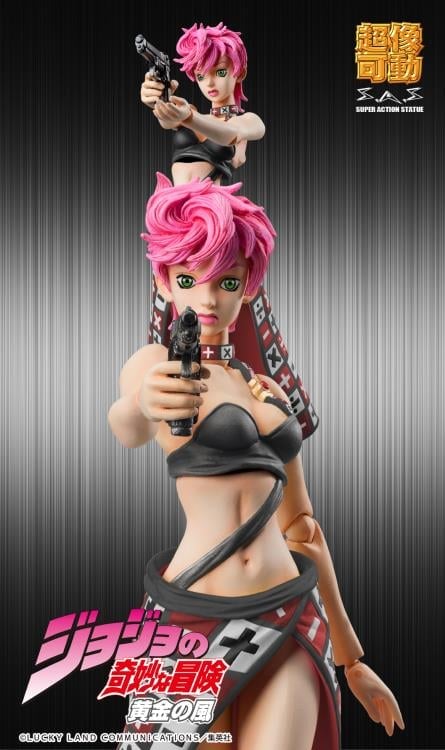 Medicos JoJo's Bizarre Adventure: Golden Wind Super Action Statue Trish Una (Black Ver.) 5.9-Inch Action Figure - View 9