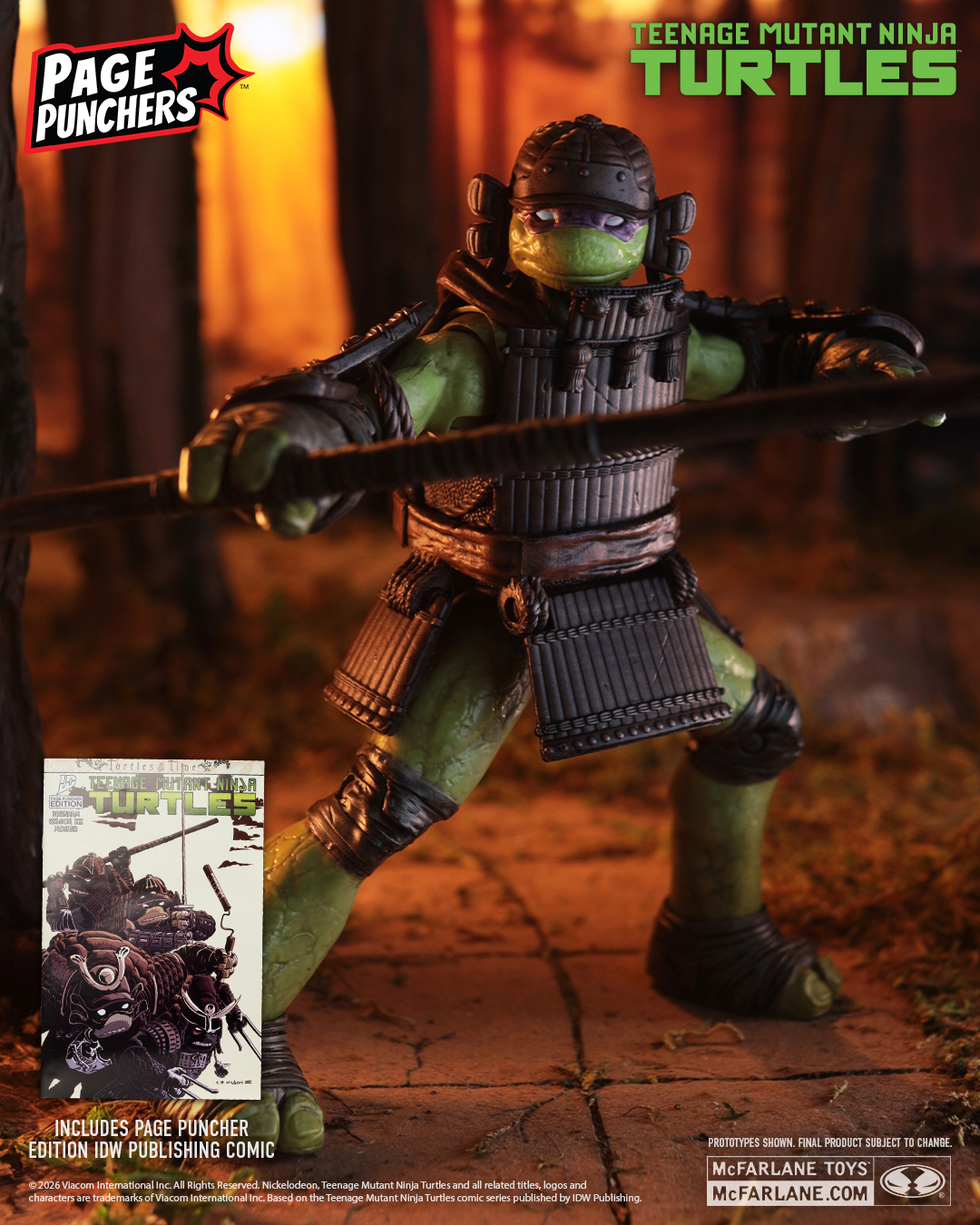 McFarlane Toys Teenage Mutant Ninja Turtles: Turtles in Time Page Punchers Donatello 5-Inch Action Figure with Comic - View 3