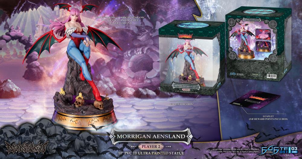 First 4 Figures Darkstalkers Morrigan Aensland True Form Ultra (Player 2 Variant) 7.7-Inch PVC Statue - View 4