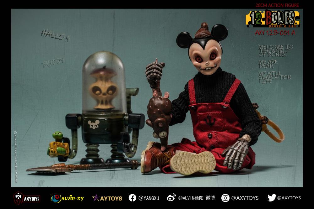 AxyToys 12 Bones Mouse (1A) 8-Inch Plastic Action Figure - View 5