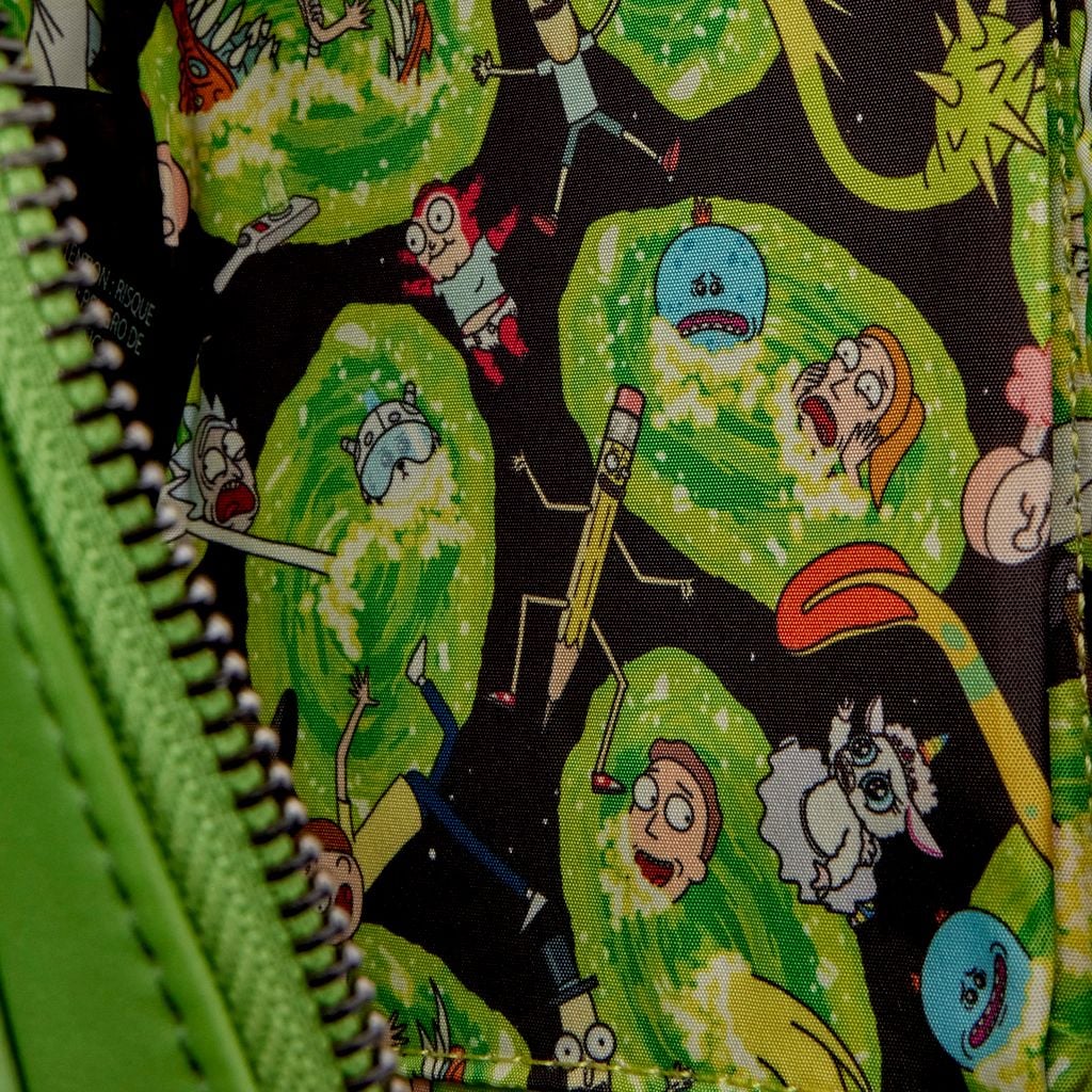 Loungefly Rick and Morty Pickle Rick Sling Bag, Polyurethane - View 5