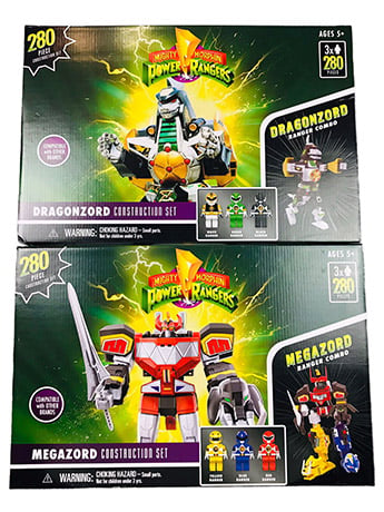 Forever Clever Mighty Morphin Power Rangers Set of 2 Plastic Building Kits