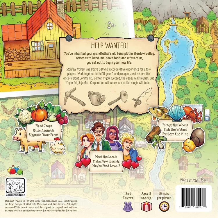 ConcernedApe Stardew Valley: The Board Game Cooperative Farming Tabletop Game - View 4