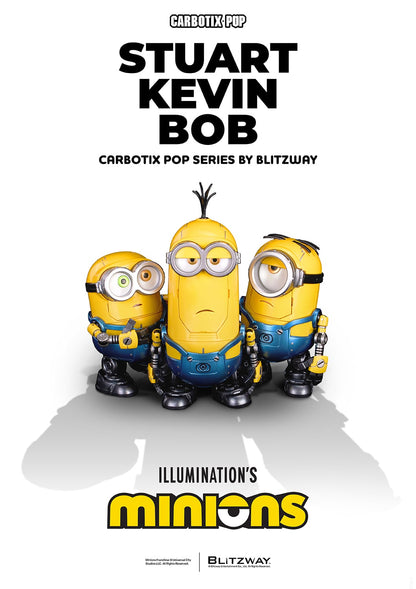 Blitzway Minions Carbotix Pop Bob, Stuart & Kevin Deluxe Ver. Action Figure Three-Pack - View 27