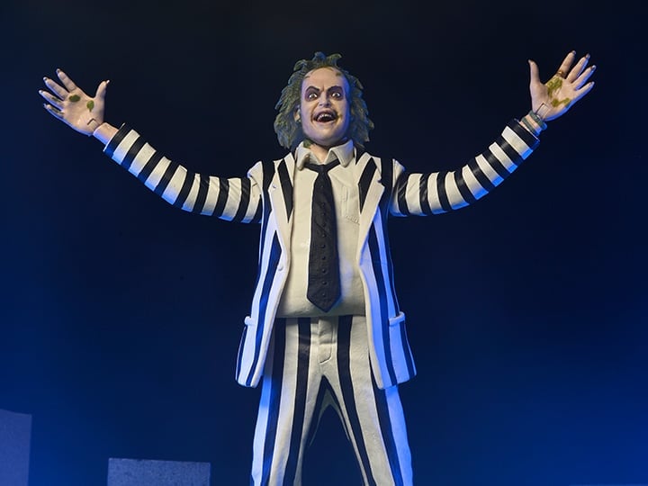 NECA Beetlejuice Black and White Suit Plastic Action Figure - View 2