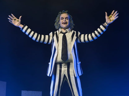 NECA Beetlejuice Black and White Suit Plastic Action Figure - View 2