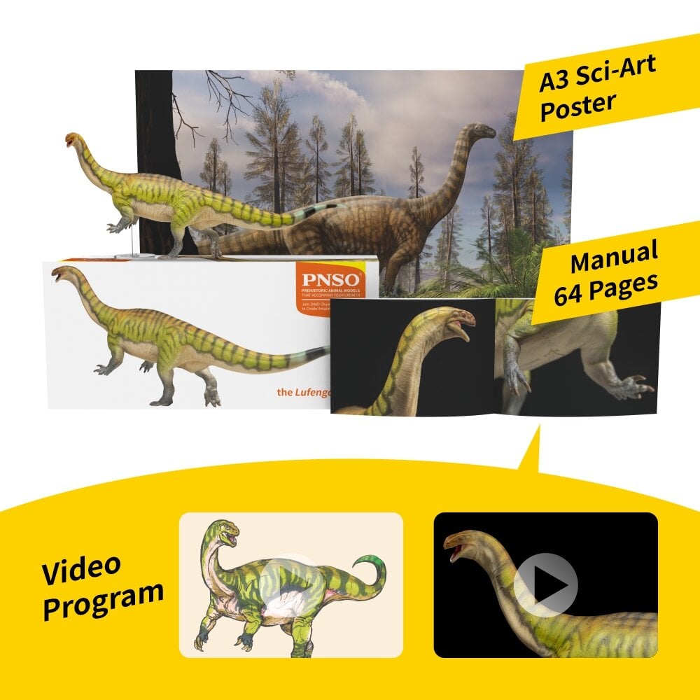 PNSO Prehistoric Art Models Yiran the Lufengosaurus PVC Dinosaur Figure - View 6