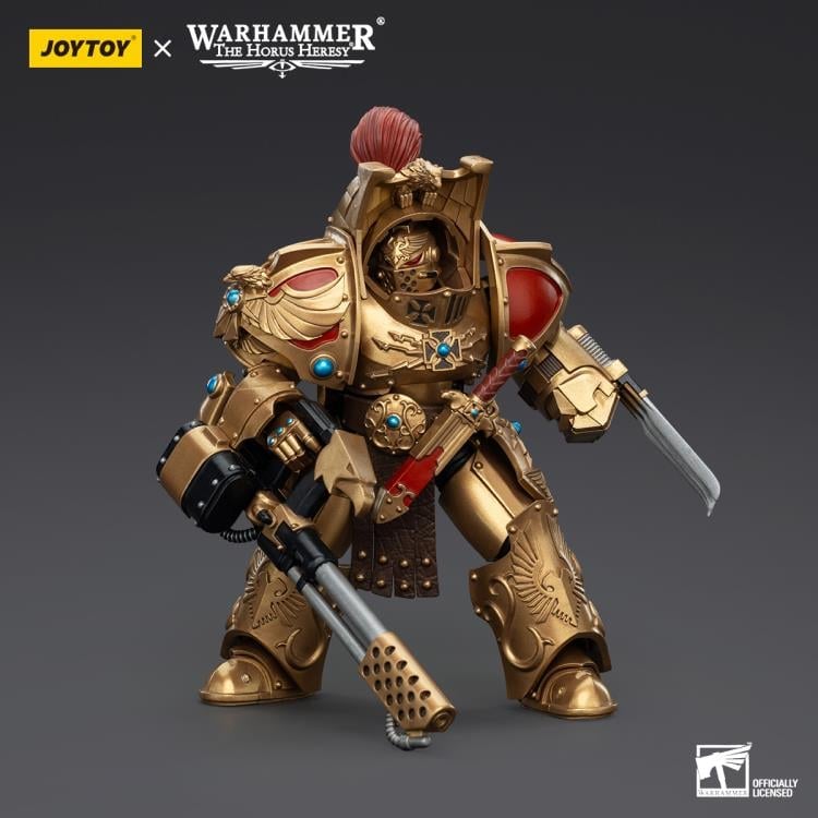 JoyToy Warhammer The Horus Heresy Legio Custodes Aquilon Terminator Squad Aquilon with Infernus Firepike 1/18 Scale Action Figure - View 6