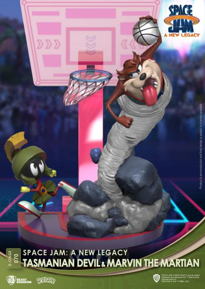 Beast Kingdom Space Jam: A New Legacy D-Stage DS-070 Tasmanian Devil and Marvin the Martian Statue - View 4