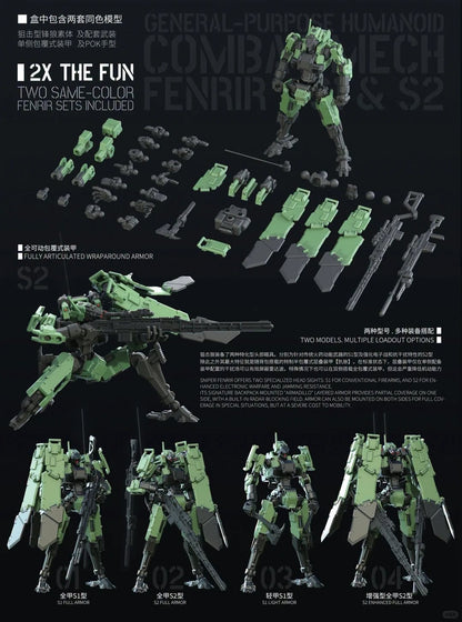 Sheik Mainland 3 Min Project-A Fenrir S2 Sniper-Type (Light Yellow Ver.) 2-in-1 Plastic Model Kit - View 4