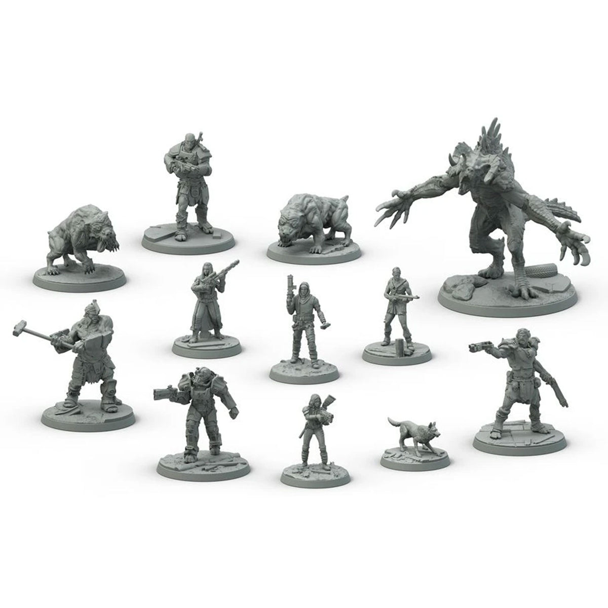 Modiphius Fallout: Wasteland Warfare Two Player Starter Set Resin Miniatures - View 3