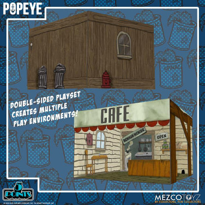 Mezco Toyz Popeye Classic Comic Strip 5 Points Deluxe Boxed Set with Bluto and Olive Oyl - View 8