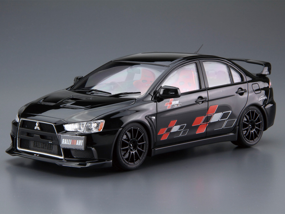 Aoshima Tuned Car #52 Mitsubishi Ralliart CZ4A Lancer Evolution X '07 1/24 Scale Plastic Model Kit - View 2