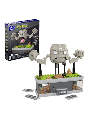 Mattel Pokemon Mega Construx Wonder Builder Mini Motion Geodude Building Set, 5-Inch