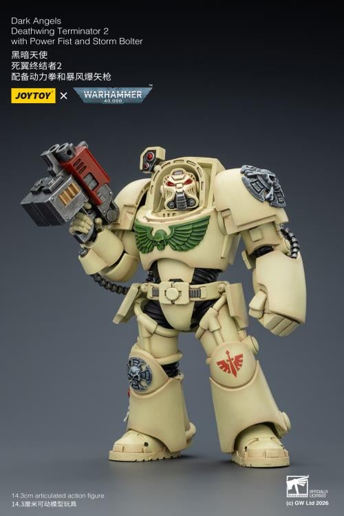 JoyToy Warhammer 40,000 Dark Angels Deathwing Terminator (Ver. 2) with Power Fist and Storm Bolter 1/18 Scale Action Figure - View 6