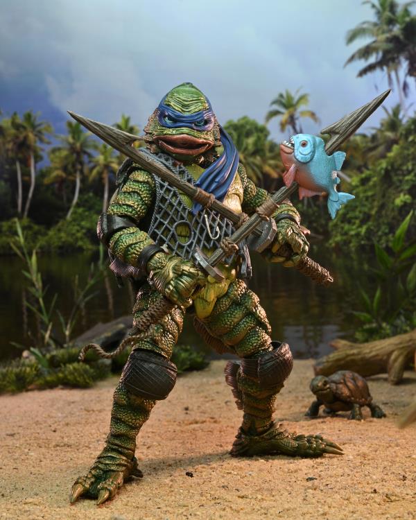 NECA Universal Monsters x Teenage Mutant Ninja Turtles Ultimate Leonardo as The Creature Figure - View 3