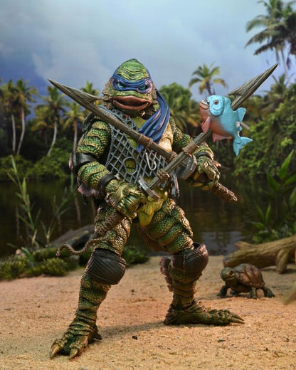 NECA Universal Monsters x Teenage Mutant Ninja Turtles Ultimate Leonardo as The Creature Figure - View 3