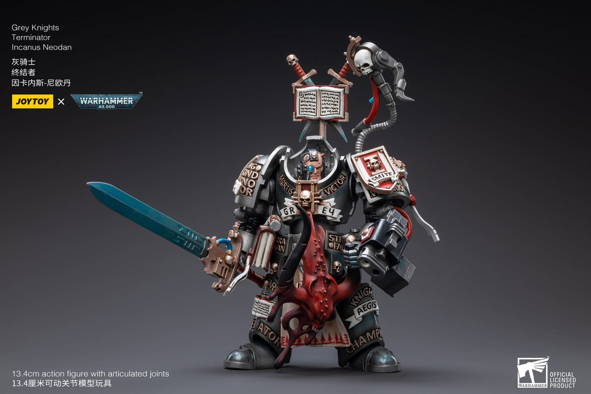 JoyToy Warhammer 40,000 Grey Knights Terminator Incanus Neodan 1/18 Scale Action Figure (Reissue) - View 7