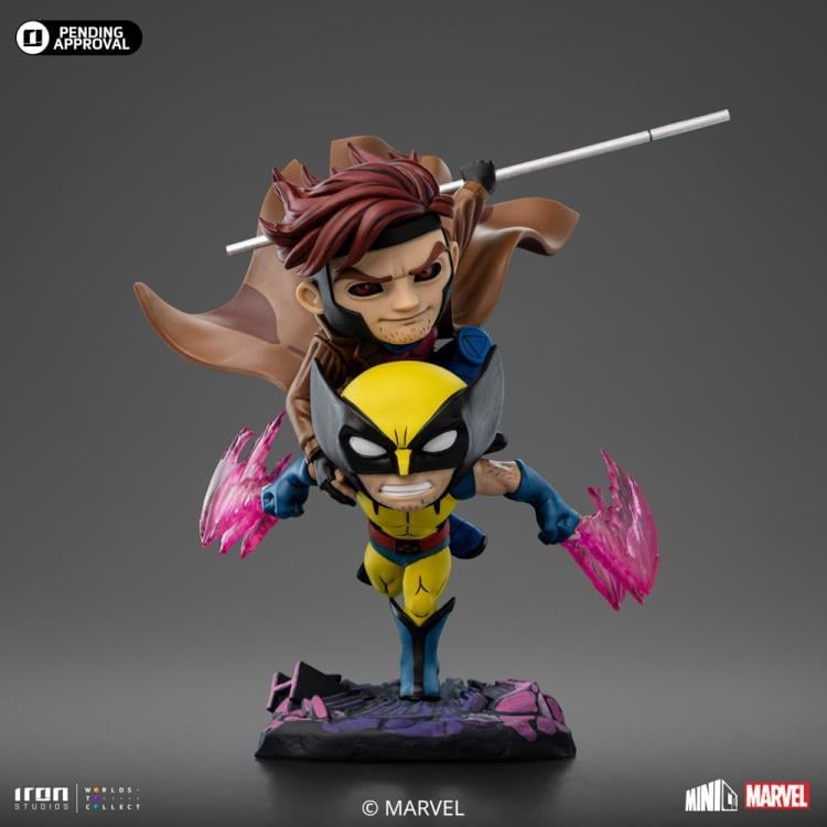 Iron Studios X-Men '97 MiniCo Wolverine and Gambit Figure (9-Inch) - View 4