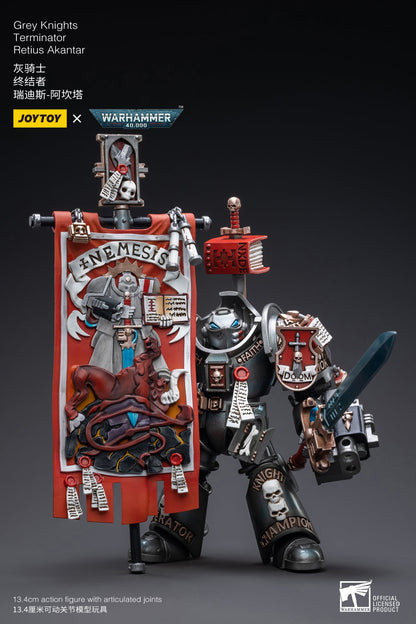 JoyToy Warhammer 40,000 Grey Knights Terminator Retius Akantar 1/18 Scale Action Figure (Reissue) - View 3