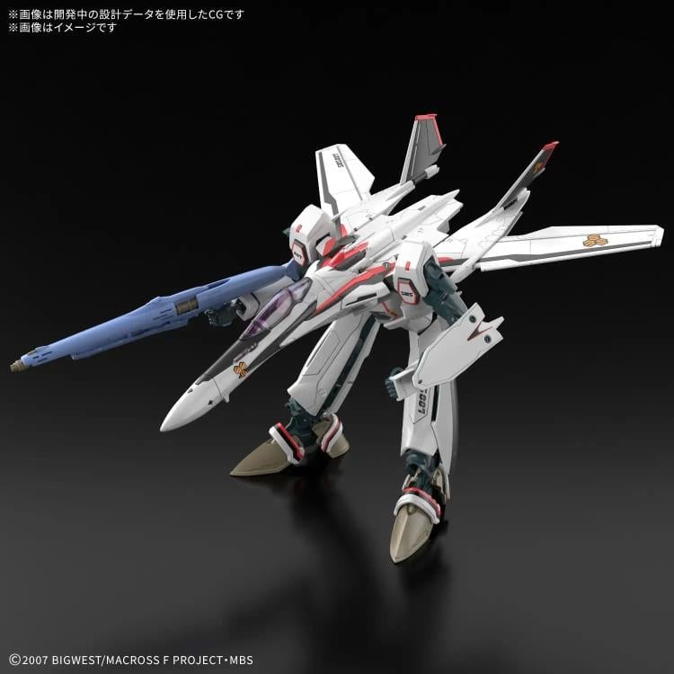 Bandai Macross Frontier HG VF-25F Messiah Valkyrie (Alto Custom) 1/100 Scale Model Kit Deluxe Set - View 5
