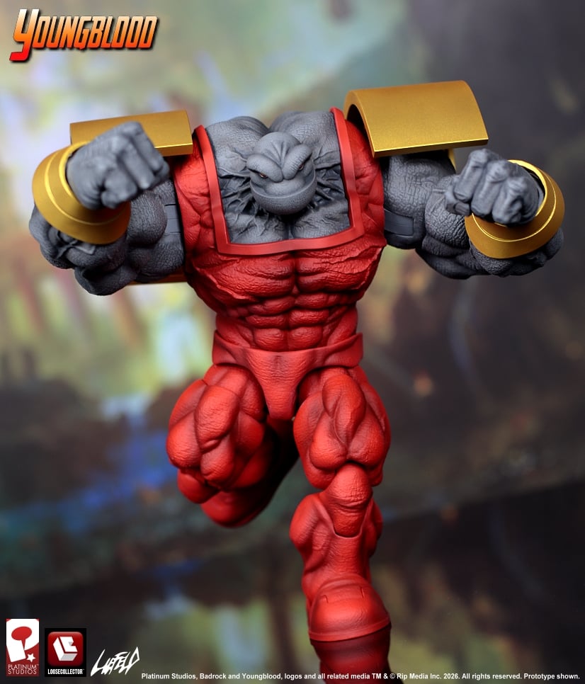 LooseCollector Rob Liefeld's Youngblood Badrock 1/12 Scale Action Figure, 9.5-Inch - View 5