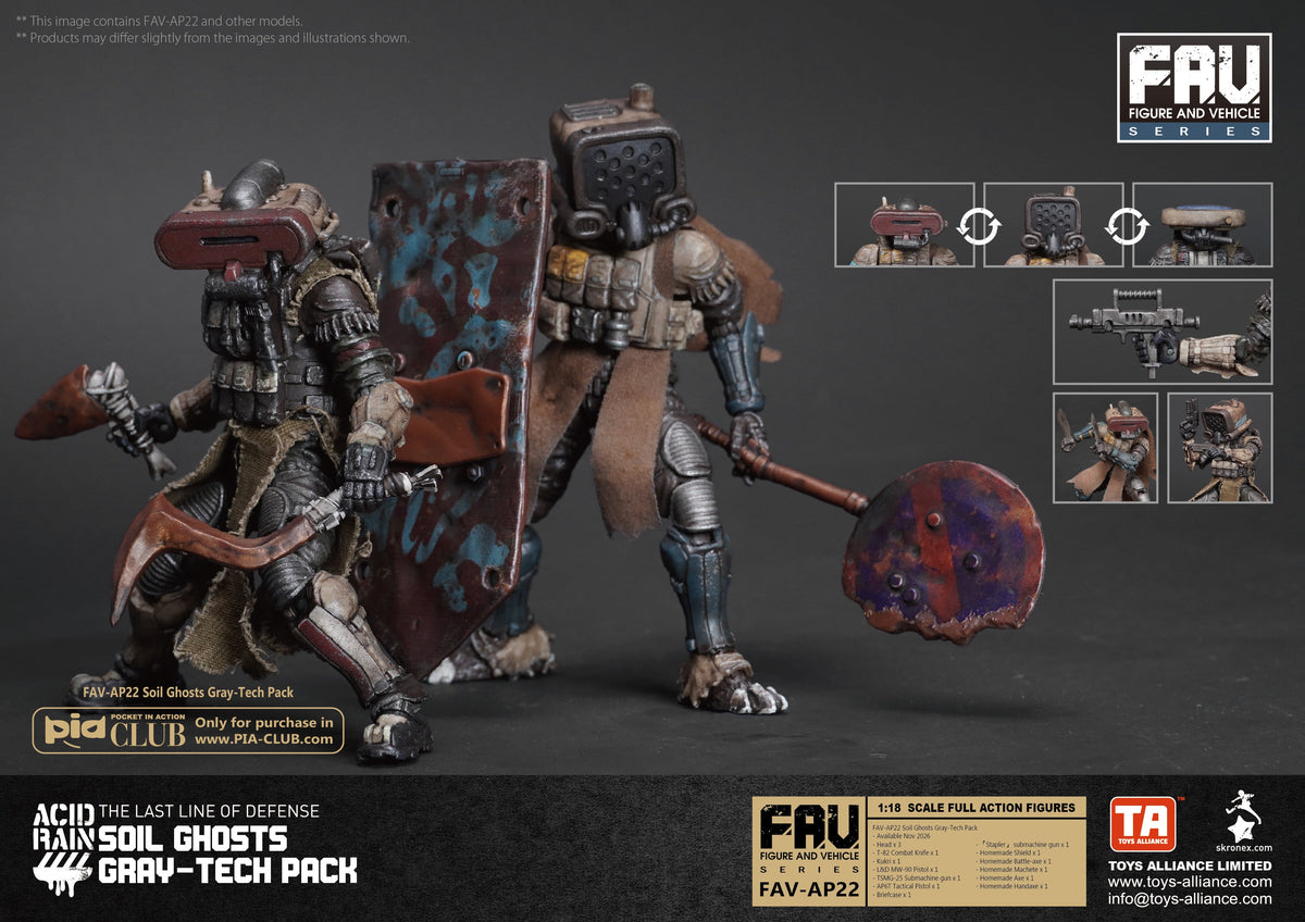 Toys Alliance Acid Rain FAV-AP22 Soil Ghosts Gray-Tech Accessory Pack - View 12