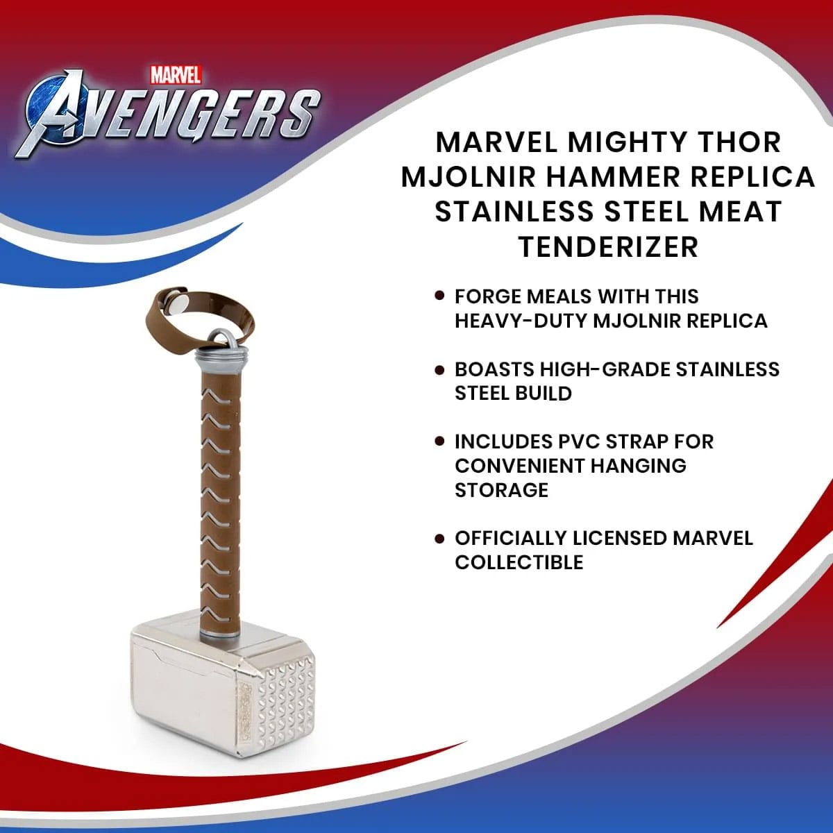 Ukonic Marvel Avengers Mighty Thor's Mjolnir Meat Tenderizer - View 7