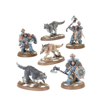 Games Workshop Warhammer 40,000 Space Wolves Wolf Guard Headtakers Citadel Plastic Miniatures Set - View 3
