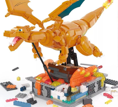 Mattel Pokemon Mega Construx Wonder Builder Motion Charizard Building Set - View 5