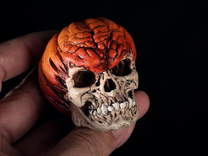 AS Toys Halloween Skeleton Pumpkin Head 1/6 Scale PU Accessory (Ver A) - View 2