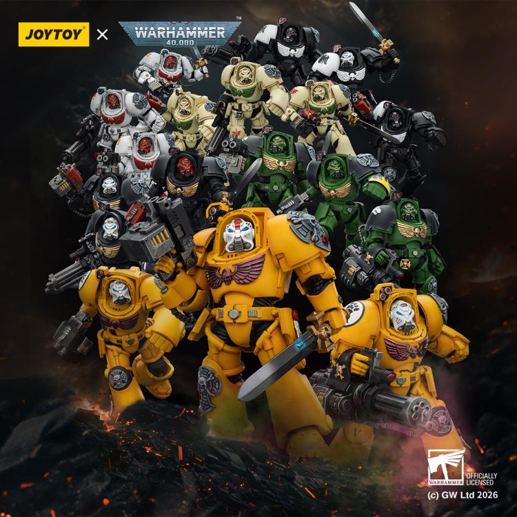 JoyToy Warhammer 40,000 Dark Angels Deathwing Terminator (Ver. 2) with Power Fist and Storm Bolter 1/18 Scale Action Figure - View 15