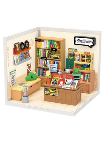 Rolife Super Creator DIY Super Store Fascinating Book Store Model Kit, 6-Inch