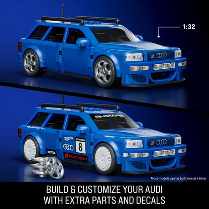 Hot Wheels Speed Series Mattel Brick Shop 1994 Audi Avant RS2 1/32 Scale Building Set - View 6