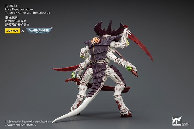 JoyToy Warhammer 40K Tyranids Hive Fleet Leviathan Tyranid Warrior with Bonesword 1/18 Scale Action Figure - View 6