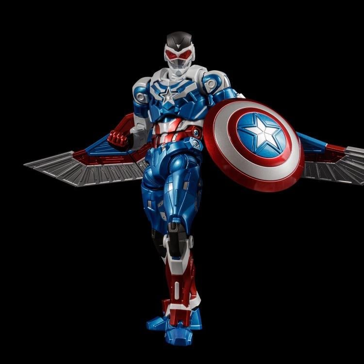 Sentinel Marvel Fighting Armor Captain America (Sam Wilson) Action Figure, 6.5-Inch - View 8
