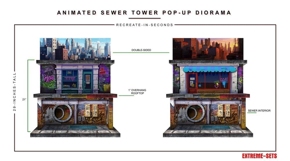 Extreme-Sets Animated Sewer Tower 1/12 Scale Pop-Up Diorama from the Multiverse Collection - View 3